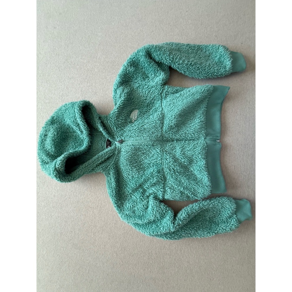The North Face Girls Suave Oso Full Zip Fleece Hoodie Teal Green Size M 10